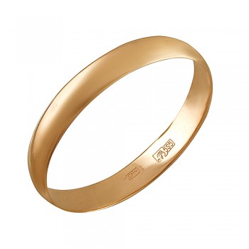 Обручальное кольцо из красного золота 01О010376