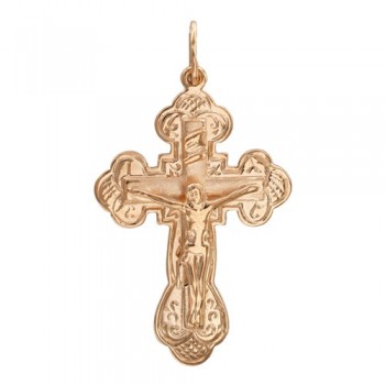 Крестик православный из красного золота 01Р010007