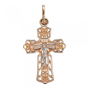 Крестик православный из красного золота 01Р010825