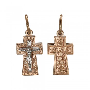 Крестик православный из красного золота 01Р010853