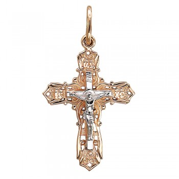 Крестик православный из красного золота 01Р010859