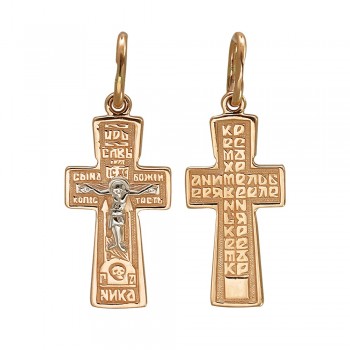 Крестик православный из красного золота 01Р010811