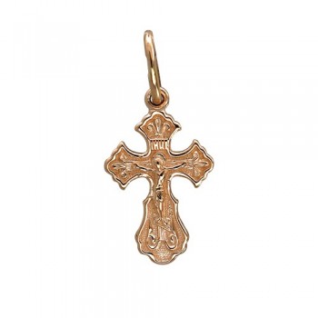 Крестик православный из красного золота 01Р010806