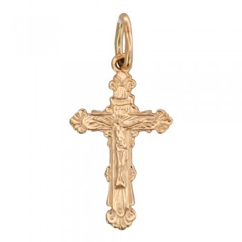 Крестик православный из красного золота 01Р010403