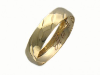 Обручальное кольцо из желтого золота 01О730173