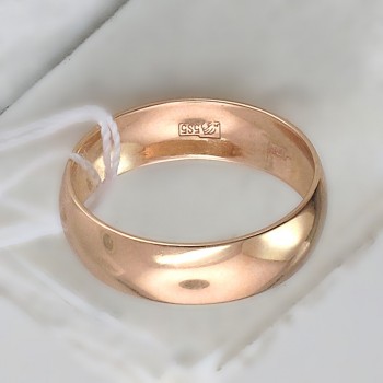Обручальное кольцо из красного золота 01О010140